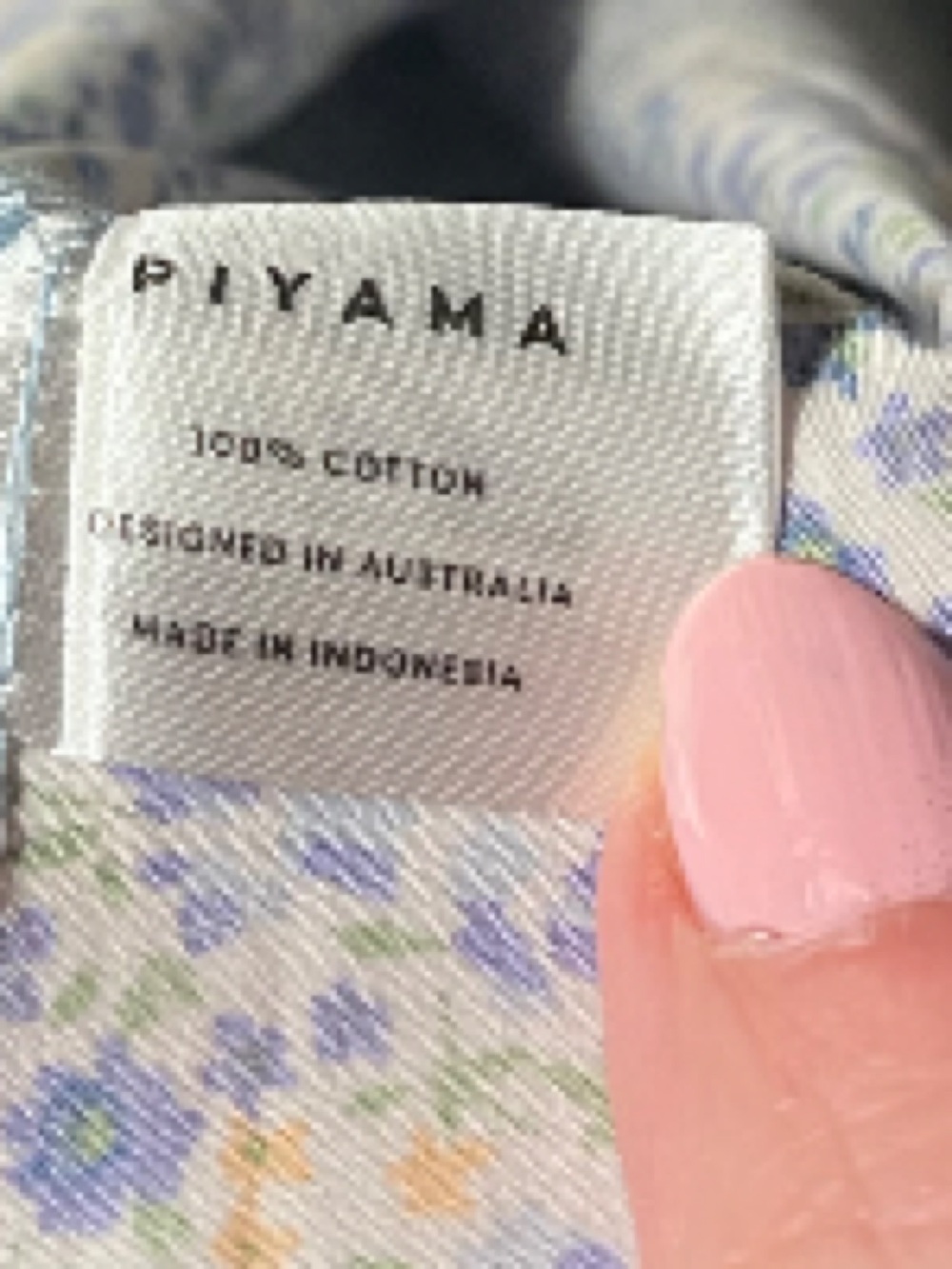 NWOT Piyama Nicolette Pajama Set in Floret Blue Size L - Picture 2 of 9